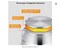 Cooking Steamer with 4 Tiers, 11-Inch Stainless Steel Steamer Pot with Tempered Glass Lid, Handles on Both Sides, 2 Steaming Septa Included, Dishwasher Safe, Ideal for Vegetable, Food, and Kitchen